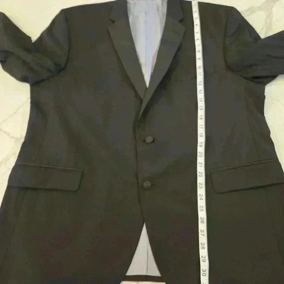 Vera Wang Nestor Tux Jacket Wool Black Mens Size 46R - Picture 7 of 12